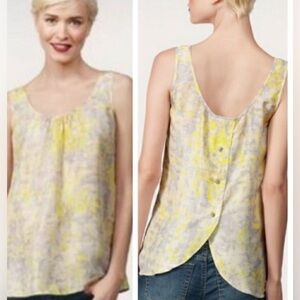CAbi silk whisper sleeveless blouse Pit to pit across is 22” Length 27”